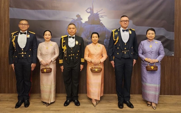 ผู้ช่วยทูตทหารไทย ประจำกรุงมอสโก ทั้ง 3 เหล่าทัพ และภริยา พร้อมด้วยข้าราชการ ลูกจ้าง และครอบครัว ร่วมกันจัดงานวันกองทัพไทย ปี 2566